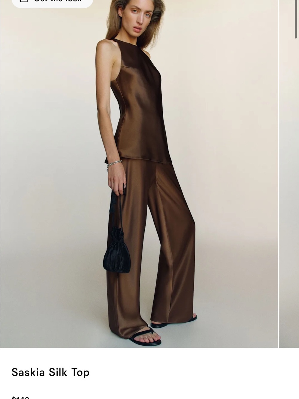 Reformation Satin tank top